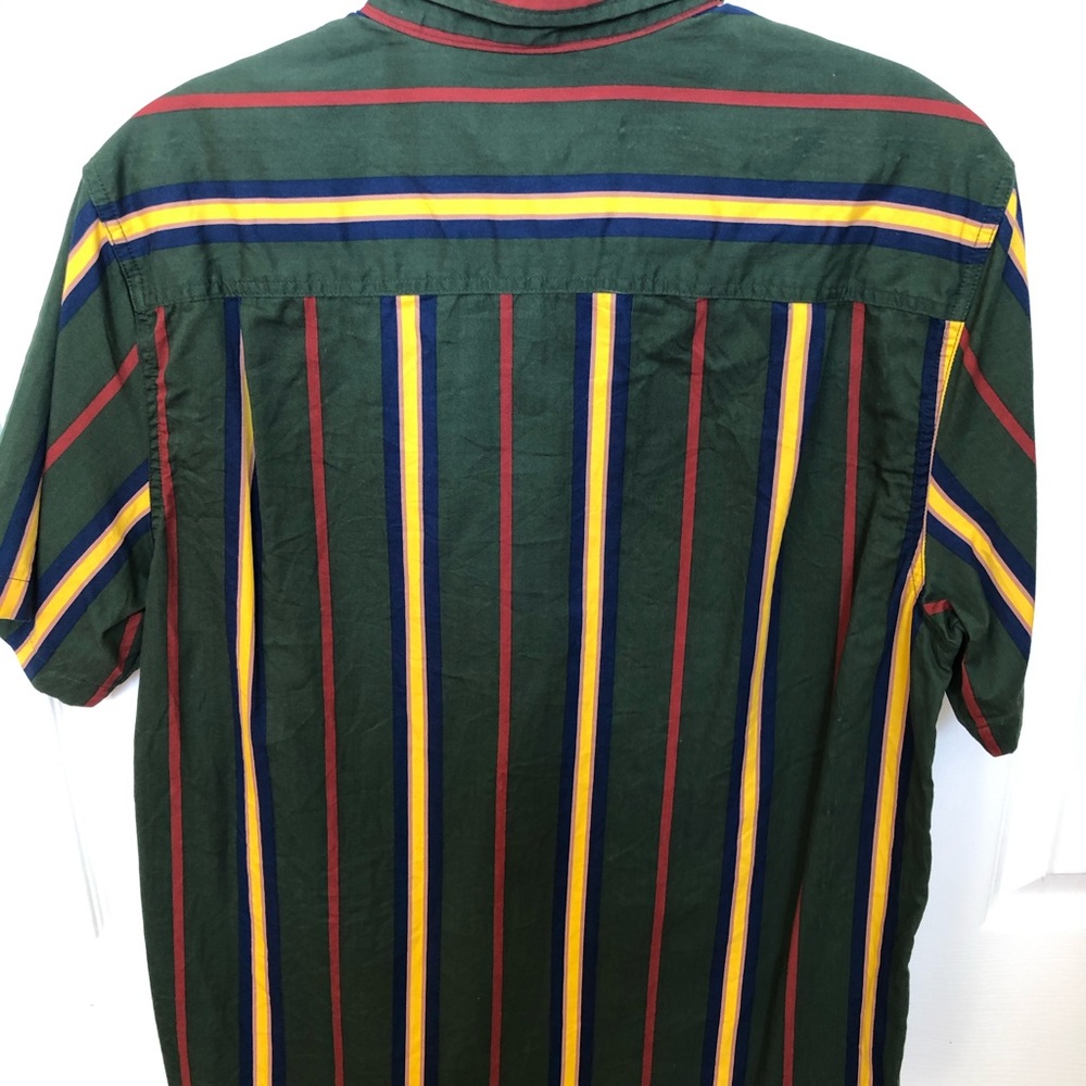 Urban Outfitters Striped Collared Short Sleeve